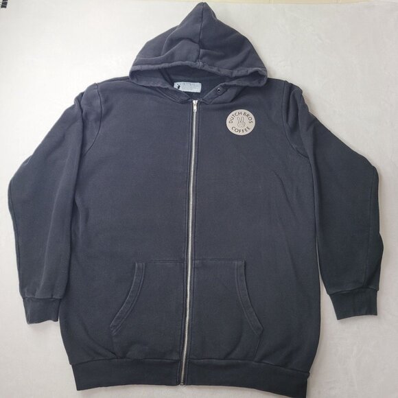 Dutch Bros Coffee Other - Dutch Bros Coffee "Peace Sign Logo" Men's Black Full-Zip Hoodie Size 2XL